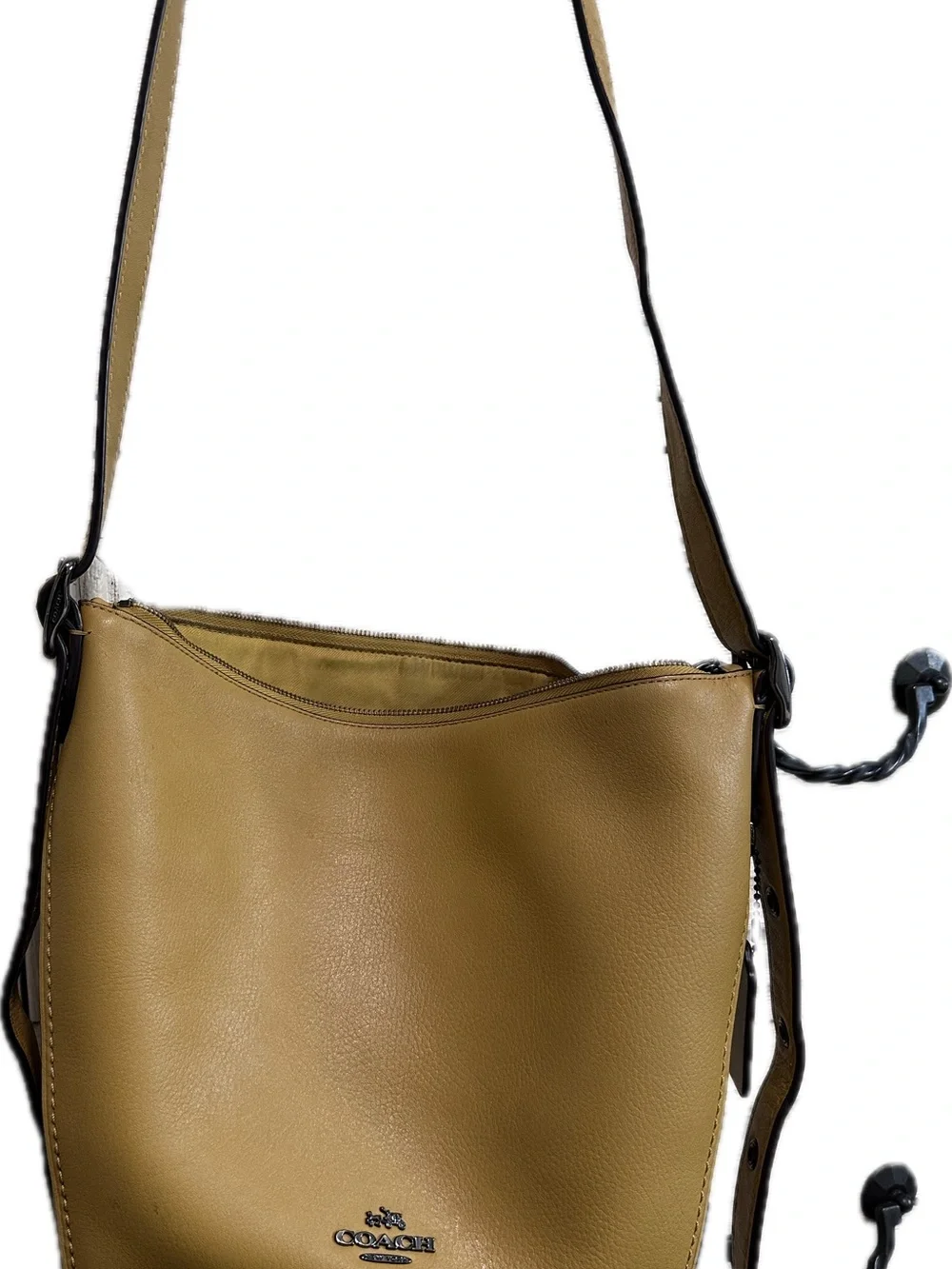 Coach Leather Shoulder Bag in Tan - Picture 1 of 3